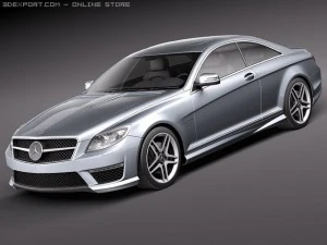 Mercedes-Benz CL 63 AMG 2011 р.в 3D Модель