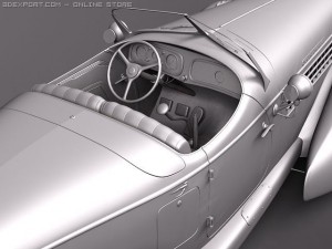Auburn Speedster 851 3D Model