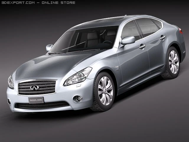 Infiniti M35H 2011 3D Model .c4d .max .obj .3ds .fbx .stl .blend