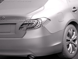 Infiniti M35H 2011 3D Model