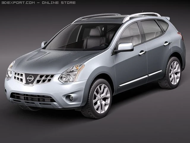 Nissan Rogue 3D Model .c4d .max .obj .3ds .fbx .stl .blend 