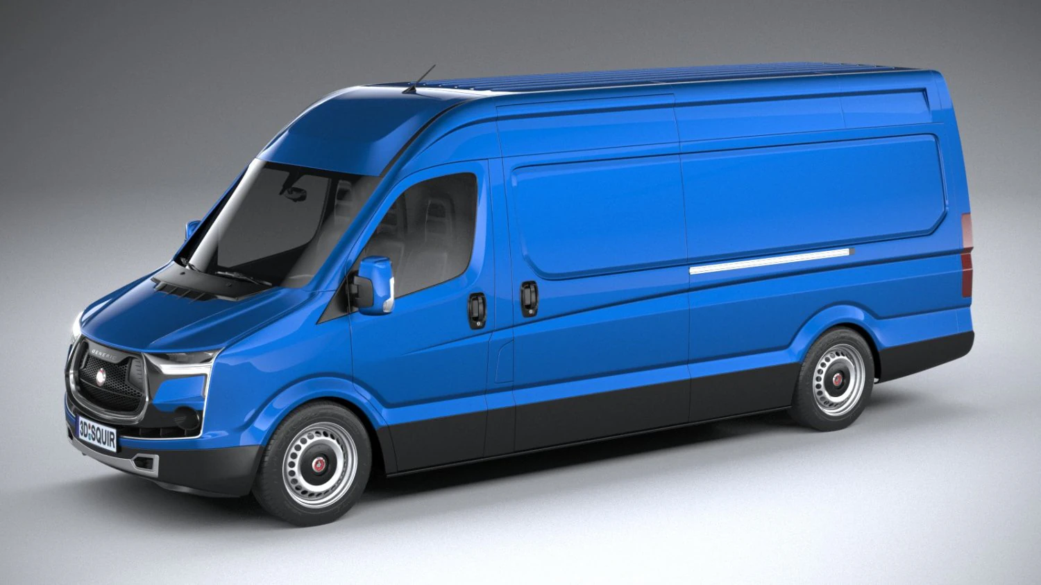 Generic Van Heavy 2020 3D Model .c4d .max .obj .3ds .fbx .stl .blend 