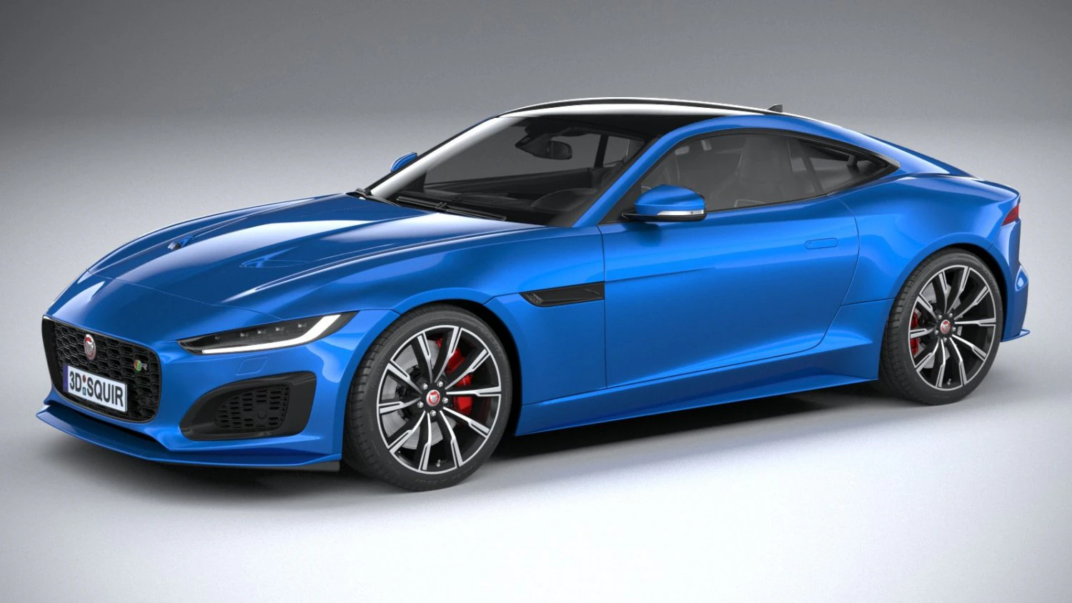 Jaguar F-type R Coupe 2021 3D Model .c4d .max .obj .3ds .fbx .stl .blend 