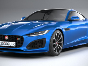 Jaguar F-type R Coupe 2021 3D Model