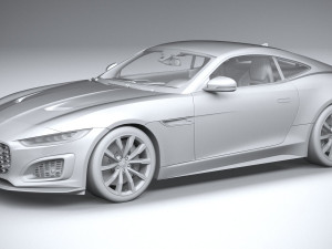 Jaguar F-type R Coupe 2021 3D Model