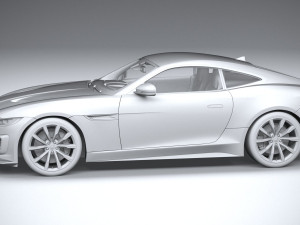 Jaguar F-type R Coupe 2021 3D Model
