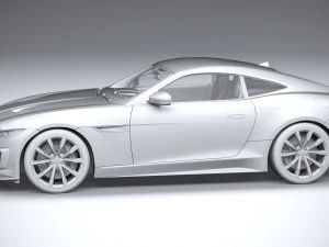 Jaguar F-type R Coupe 2021 3D Model