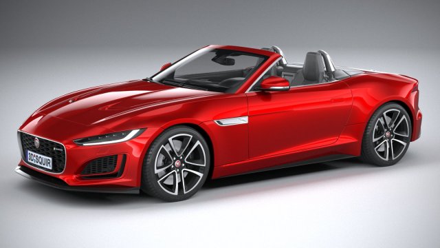 Jaguar F-type R Dynamic Convertible 2021 Model 3D .c4d .max .obj .3ds .fbx .stl .blend