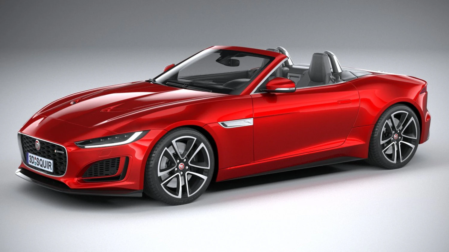 Jaguar F-type R Dynamic Convertible 2021 3D Model .c4d .max .obj .3ds .fbx .stl .blend 