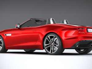 Jaguar F-type R Dynamic Convertible 2021 Model 3D