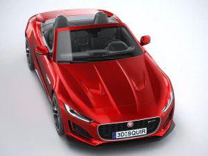 Jaguar F-type R Dynamic Convertible 2021 3D Model