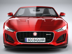 Jaguar F-type R Dynamic Convertible 2021 Model 3D
