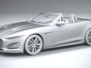Jaguar F-type R Dynamic Convertible 2021 Model 3D