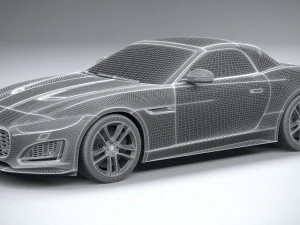 Jaguar F-type R Dynamic Convertible 2021 3D Model
