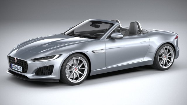 Jaguar F-type Regular Convertible 2021 3D 모델 .c4d .max .obj .3ds .fbx .stl .blend 