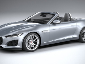 jaguar f-type regular convertible 2021 3D Model