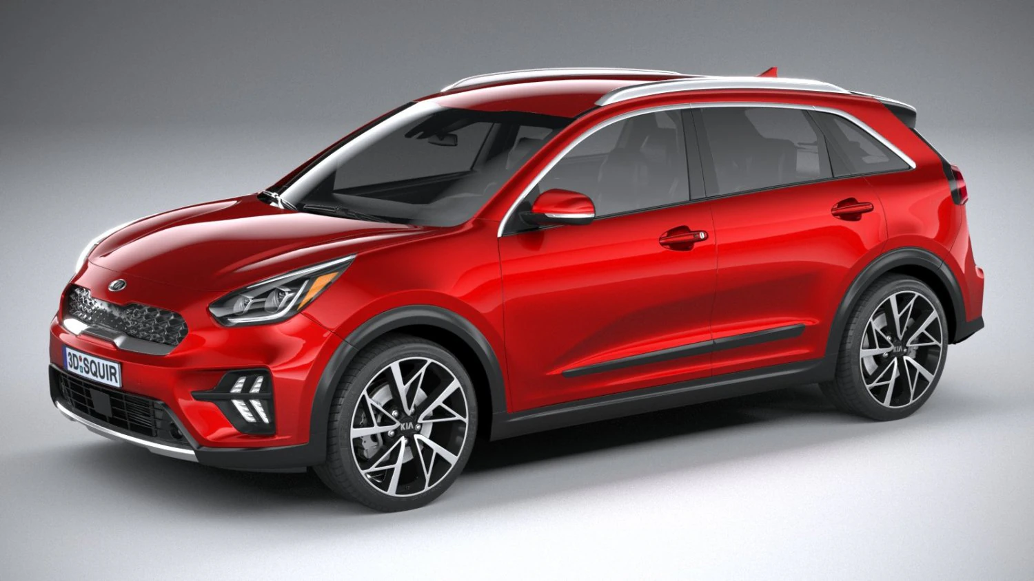 Kia Niro Hybrid 2020 3D Model .c4d .max .obj .3ds .fbx .stl .blend