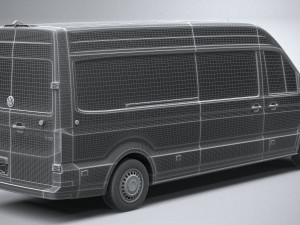 Volkswagen Crafter Long High Roof 2019 3D मॉडल