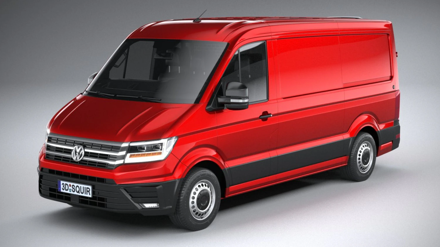 Volkswagen Crafter Medium Low Roof 2019 3D Model .c4d .max .obj .3ds .fbx .stl .blend 