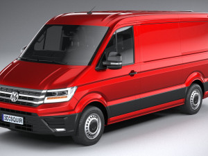 Volkswagen Crafter Medium Low Roof 2019 3D Model