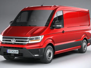 Volkswagen Crafter Medium Low Roof 2019 3D Model