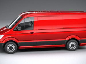 Volkswagen Crafter Medium Low Roof 2019 3D 모델