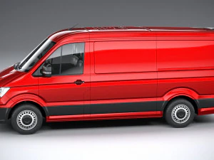 Volkswagen Crafter Medium Low Roof 2019 3D Model