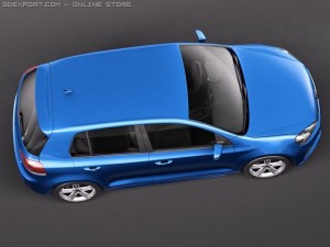 Volkswagen Golf VI R 3D Model