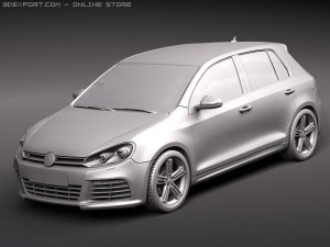 Volkswagen Golf VI R 3D Model