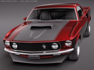 Mustang Boss 429 1969 Modelo 3D