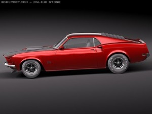 Mustang Boss 429 1969 Modelo 3D