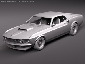 Mustang Boss 429 1969 Modelo 3D