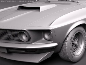 Mustang Boss 429 1969 Modelo 3D