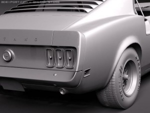 Mustang Boss 429 1969 Modelo 3D