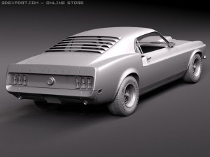Mustang Boss 429 1969 Modelo 3D