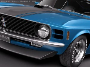 Mustang Boss 302 1970 3D Model