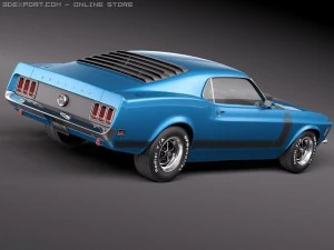 Mustang Boss 302 1970 3D Model