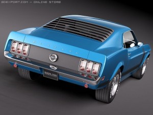 Mustang Boss 302 1970 Model 3D