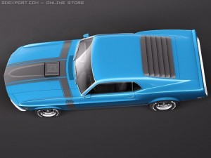 Mustang Boss 302 1970 Model 3D