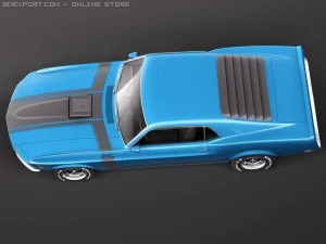 Mustang Boss 302 1970 3D Model