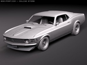 Mustang Boss 302 1970 Model 3D