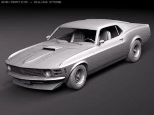 Mustang Boss 302 1970 3D Model