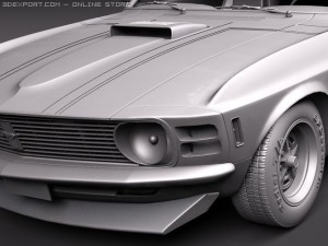 Mustang Boss 302 1970 Model 3D