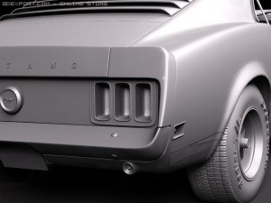 Mustang Boss 302 1970 Model 3D