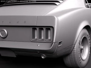 Mustang Boss 302 1970 3D Model