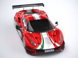 Ferrari 488 GT3 Evo 2020 3D मॉडल