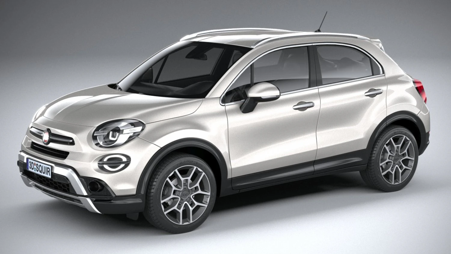 Fiat 500X 2019 3D Model .c4d .max .obj .3ds .fbx .stl .blend