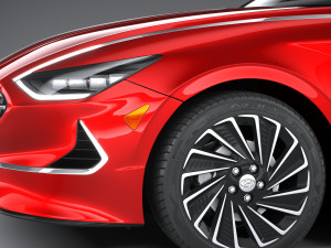 Hyundai Sonata Hybrid 2020 3D Model