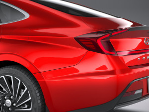 Hyundai Sonata Hybrid 2020 3D Model