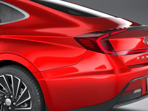 Hyundai Sonata Hybrid 2020 3D Model